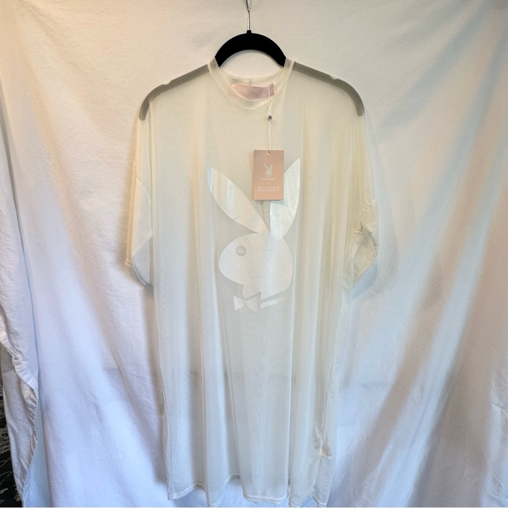 Playboy Mesh T Shirt Dress Gem